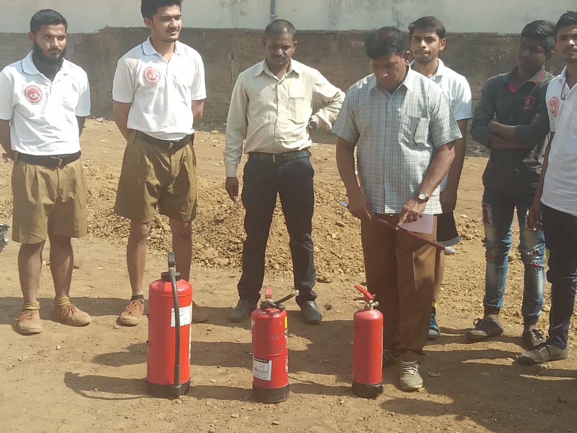 Fire & safety course practical with extinguishers